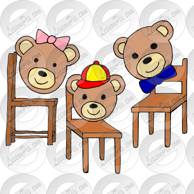3 bears in chairs Picture