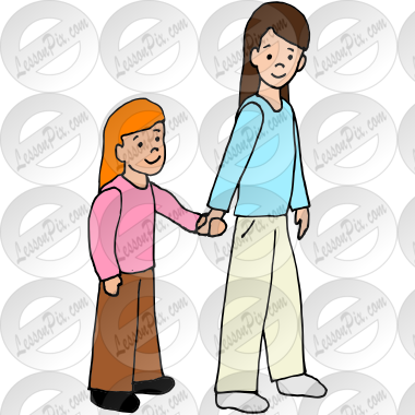 Hold Hands Picture for Classroom / Therapy Use - Great Hold Hands Clipart