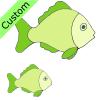 Big green fish - Small green fish