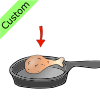 Put the chicken in the pan
