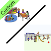 I am safe when I stay with my class in the classroom or on the playground.  Picture