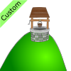 At the top of the hill is a well.