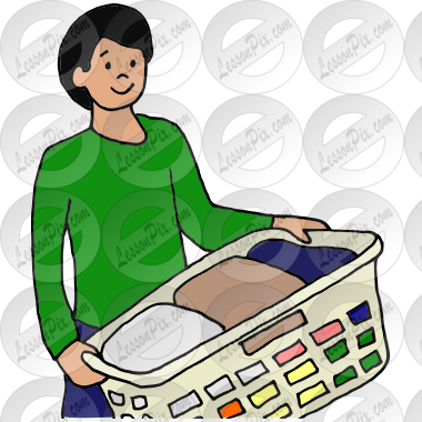 Laundry Picture for Classroom / Therapy Use - Great Laundry Clipart