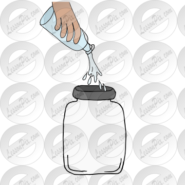 water in jar