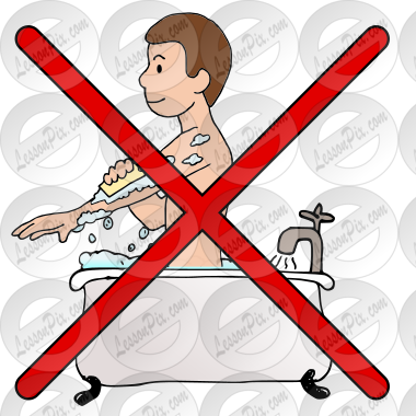 Do not stand in tub