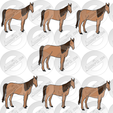 seven brown horses Picture