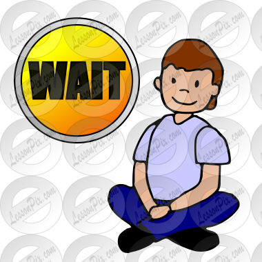 Wait Picture for Classroom / Therapy Use - Great Wait Clipart