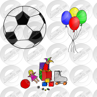 soccer ball, balloons and toys Picture