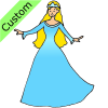 The Fairy Godmother changed Cinderella's rags into a beautiful dress!