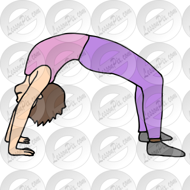 Backbend Picture for Classroom / Therapy Use - Great Backbend Clipart