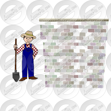 The farmer builds a huge wall.  Picture